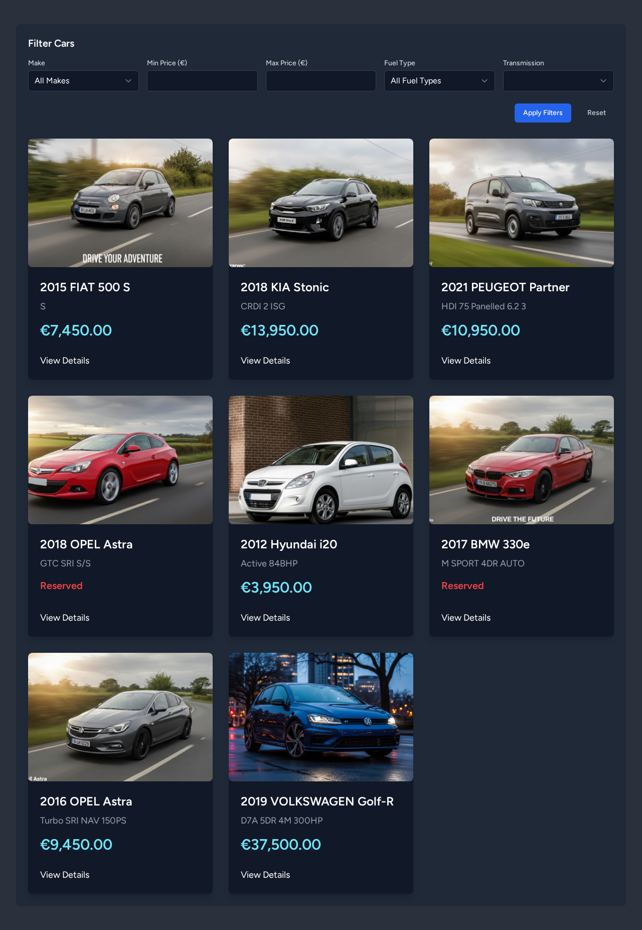 Bishop Sales Project Screenshot